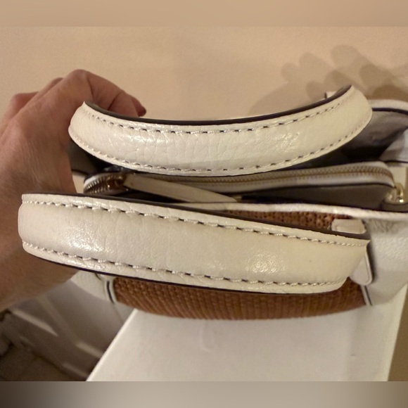 Kate Spade Jackson Straw Medium Triple Compartment Satchel w/ Crossbody EUC - Picture 9 of 15